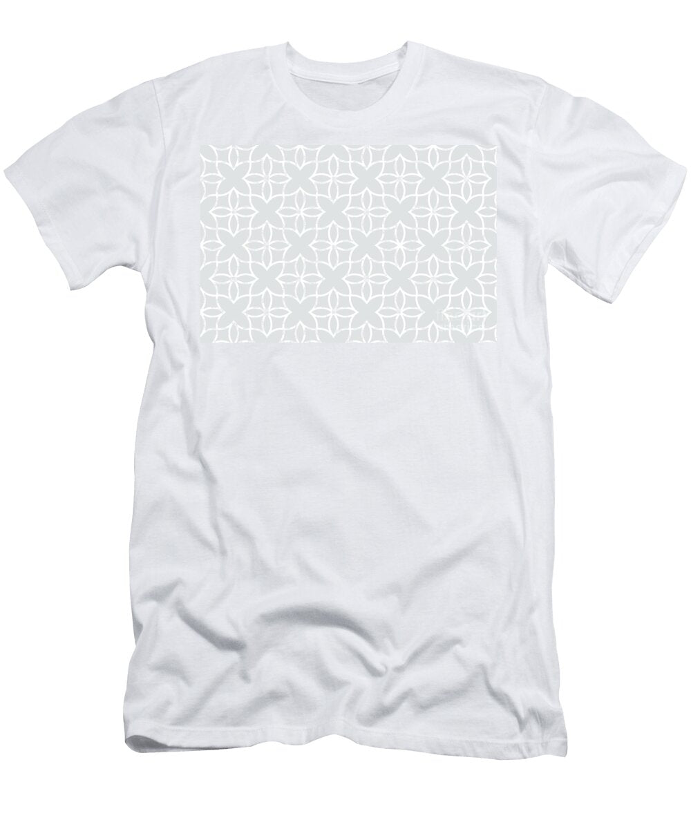 Gray Grey and White Minimal Line Art Pattern 4 Petite Pattern Minimal Graphic Designs T-Shirt