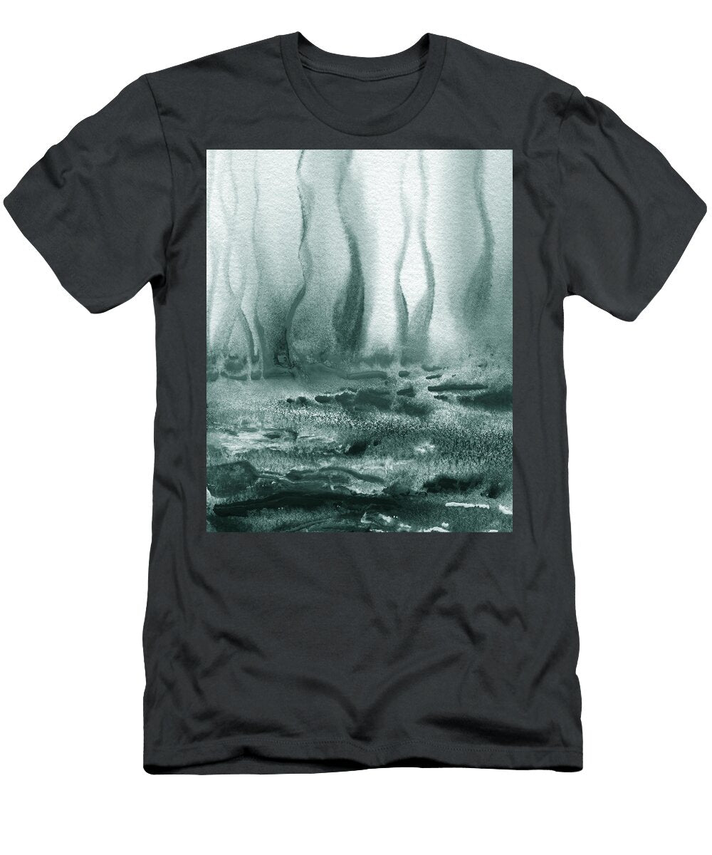 Gray Peaceful Waves and Seaweed Under the Sea Irina Sztukowski T-Shirt