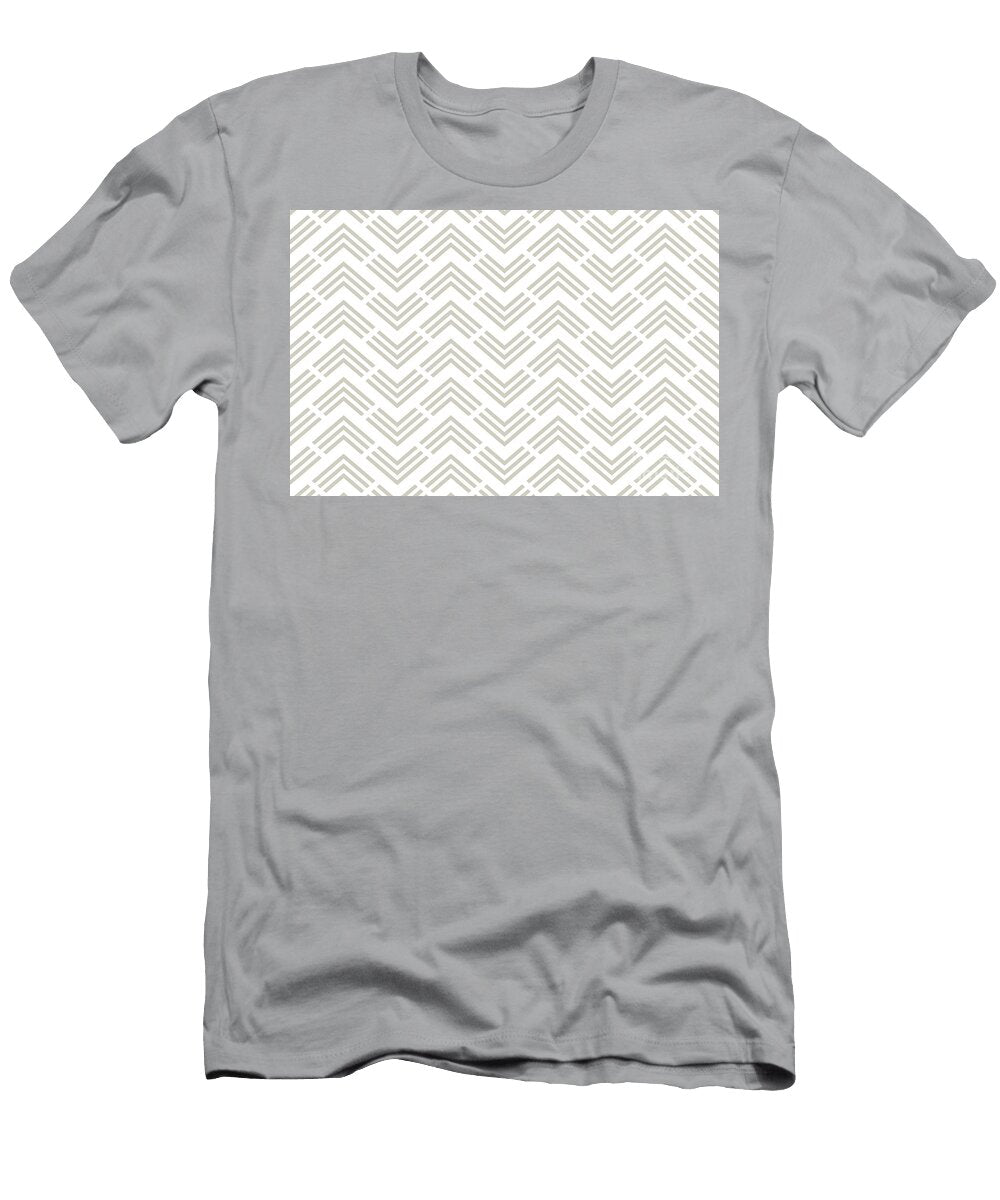 Gray Tan White Chevron Rhombus Pattern Pairs Valspar 2023 Coty Villa Grey 6005 1b Petite Patterns T-Shirt