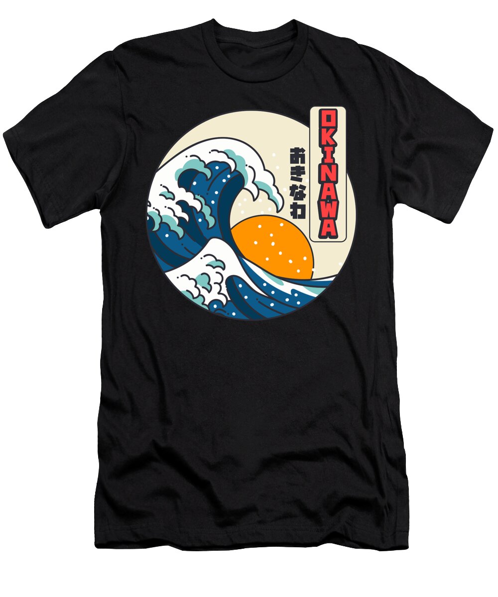 Great Wave of Kanagawa Okinawa Japan Tshirtoftheyear Lejan T-Shirt