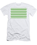 Green and White Striped Chevron Ripple Pattern Pairs De 2022 Trending Color Golf Course De5601 Petite Pattern Minimal Graphic Designs T-Shirt