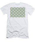 Green and White Tessellation Line Pattern 16 Petite Pattern Minimal Graphic Designs T-Shirt