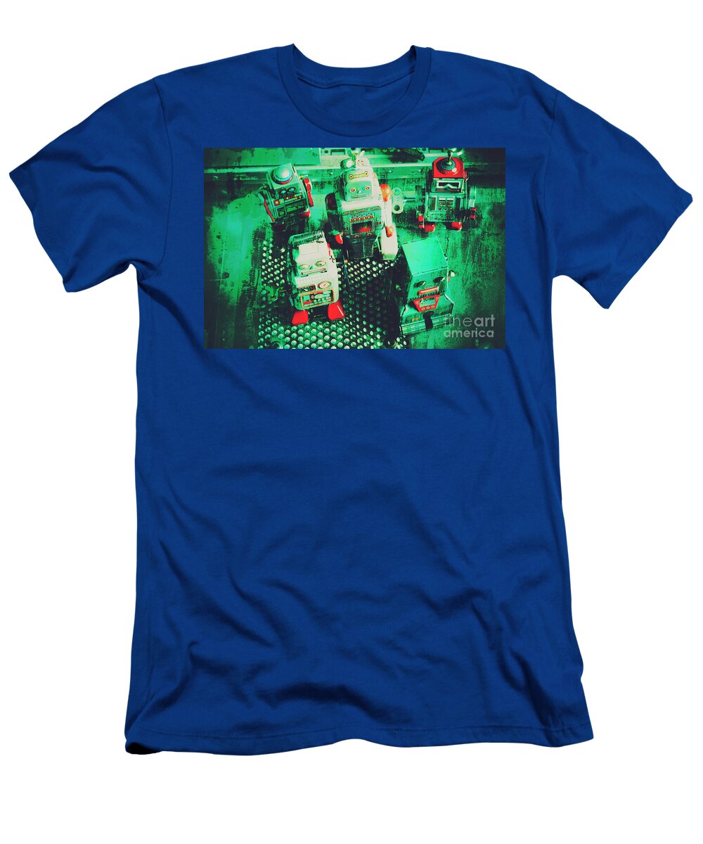 Green Grunge Comic Robots Jorgo Photography Wall Art Gallery T-Shirt