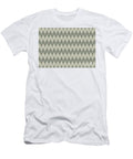 Green Neutral Buff Tan Chevron Ripple Pattern Petite Patterns T-Shirt