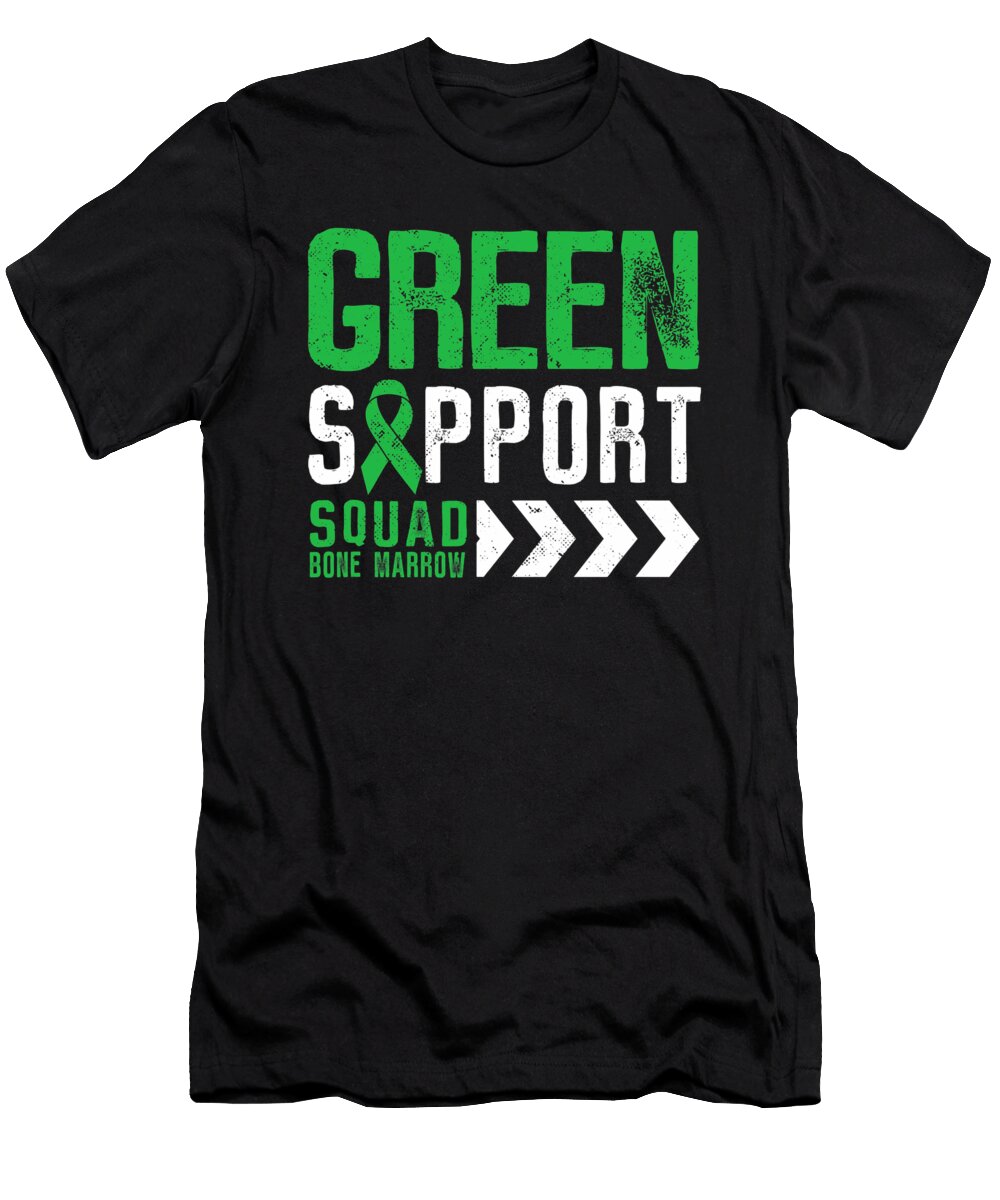 Green Support Squad Warrior Bone Marrow Stem Cell Donor Crew Dhbubble T-Shirt
