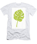 Green Tropical Monstera Leaf Fresh Geometry Tina Lavoie T-Shirt