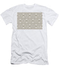 Greyed Taupe and White Diamond Shape Pattern Petite Pattern Minimal Graphic Designs T-Shirt
