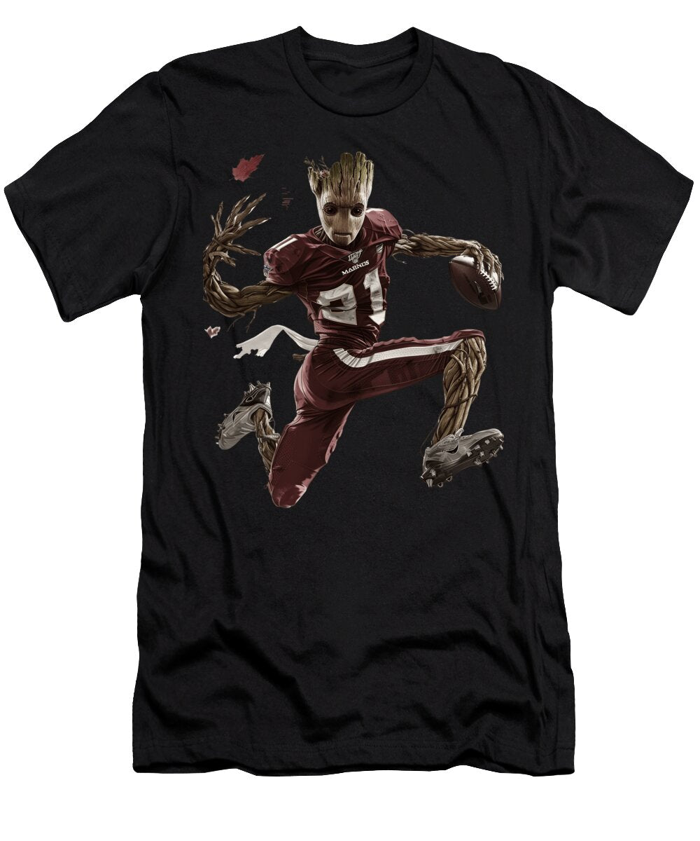 Groot Vs Miami Marlins Canopy Clutch Mizorey T-Shirt