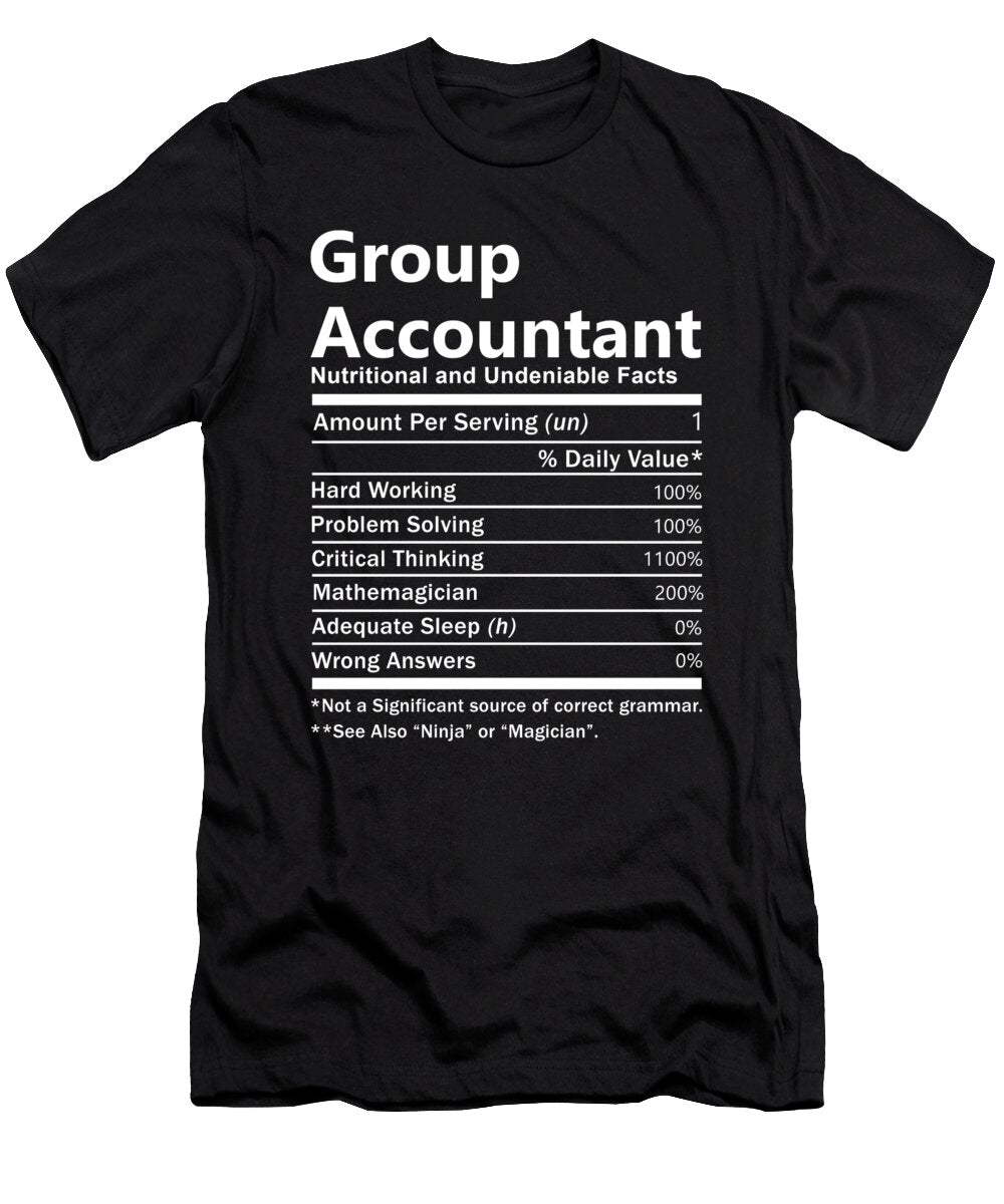 Group Accountant Nutrition Factors Gift Item Shi Hu Kang T-Shirt
