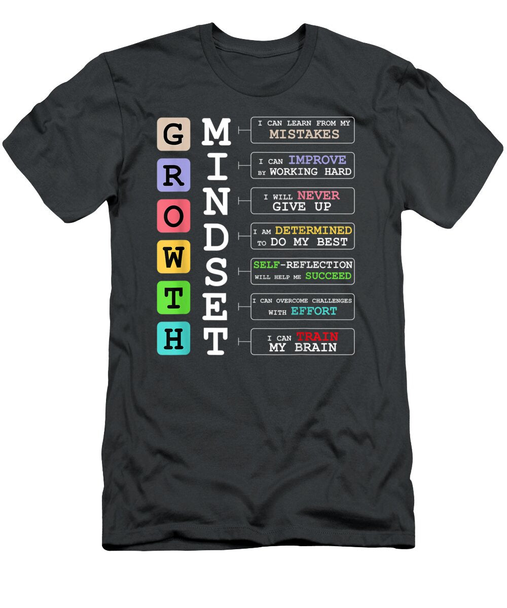 Growth Mindse Positive School Classroom Teacher Livvyd Nova T-Shirt