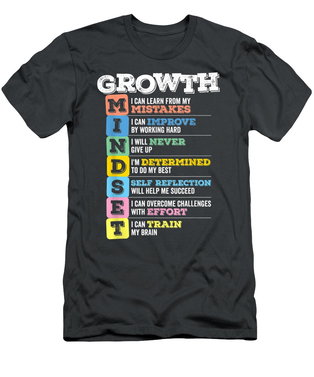 Growth Mindset Classroom Brain Motivation Entrepreneur Leese Gracen T-Shirt