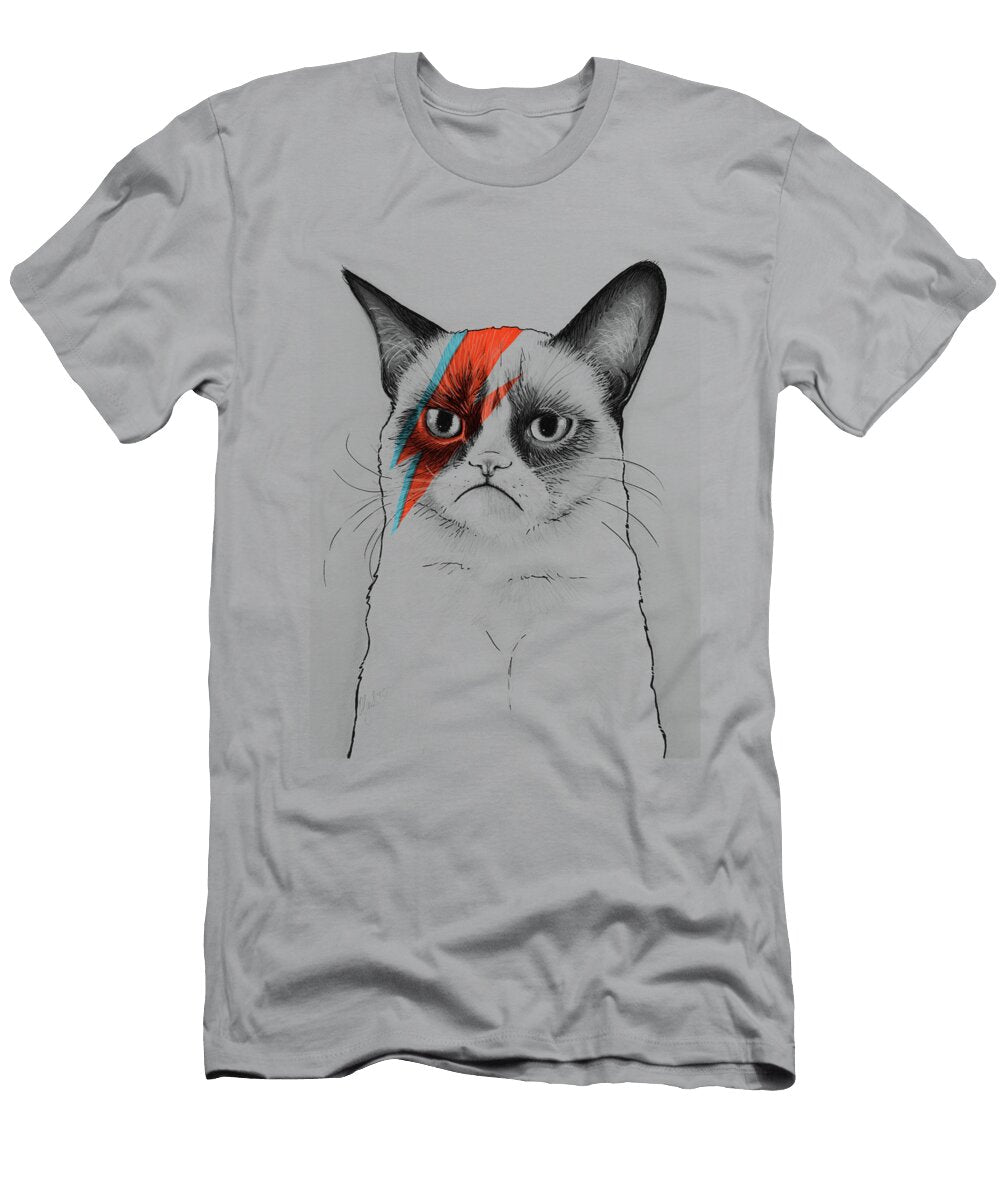 Grumpy Cat As David Bowie Olga Shvartsur T-Shirt