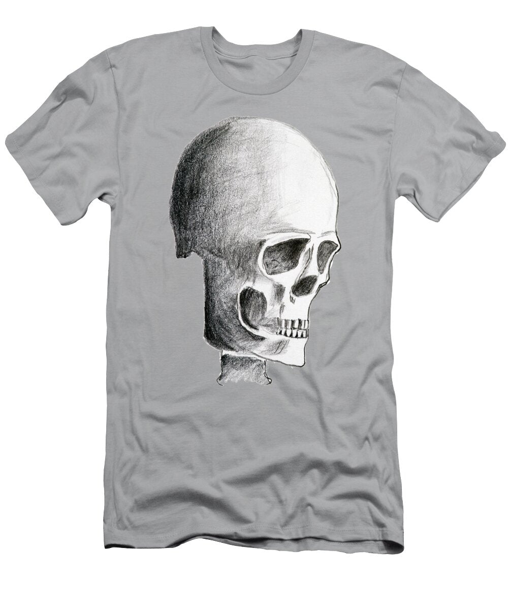 Hand Drawing of the Skull Pencil on Paper Michal Boubin T-Shirt