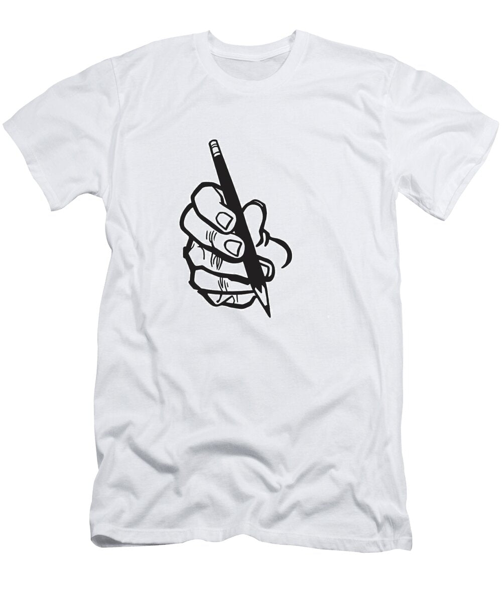 Hand Holding a Pencil Csa Images T-Shirt