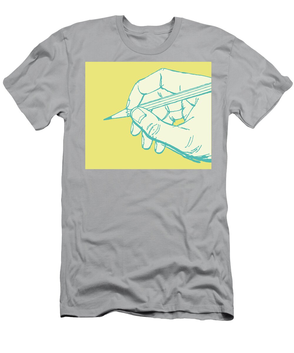 Hand Holding Pencil Csa Images T-Shirt