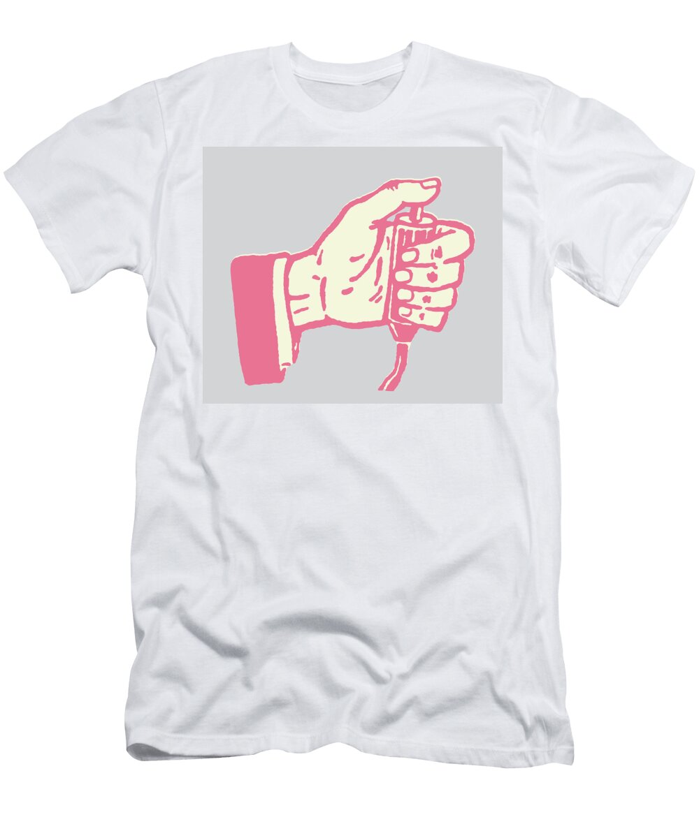 Hand with Button to Push Csa Images T-Shirt