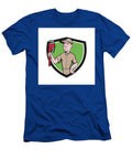 Handyman Monkey Wrench Crest Cartoon Aloysius Patrimonio T-Shirt