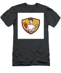 Handyman Spanner Monkey Wrench Crest Cartoon Aloysius Patrimonio T-Shirt
