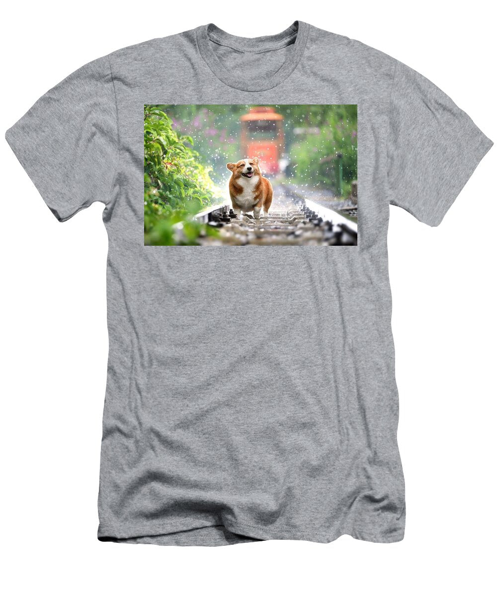 Happy Cute Dog with Rainy Jehan Orabi T-Shirt