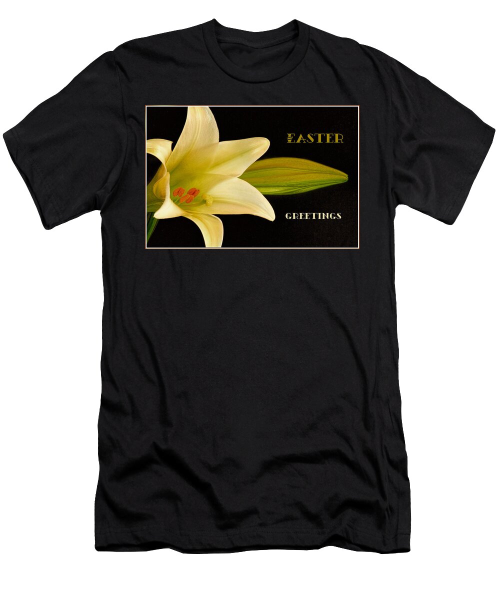 Happy Easter Greeting Card Lily Geraldine Scull T-Shirt