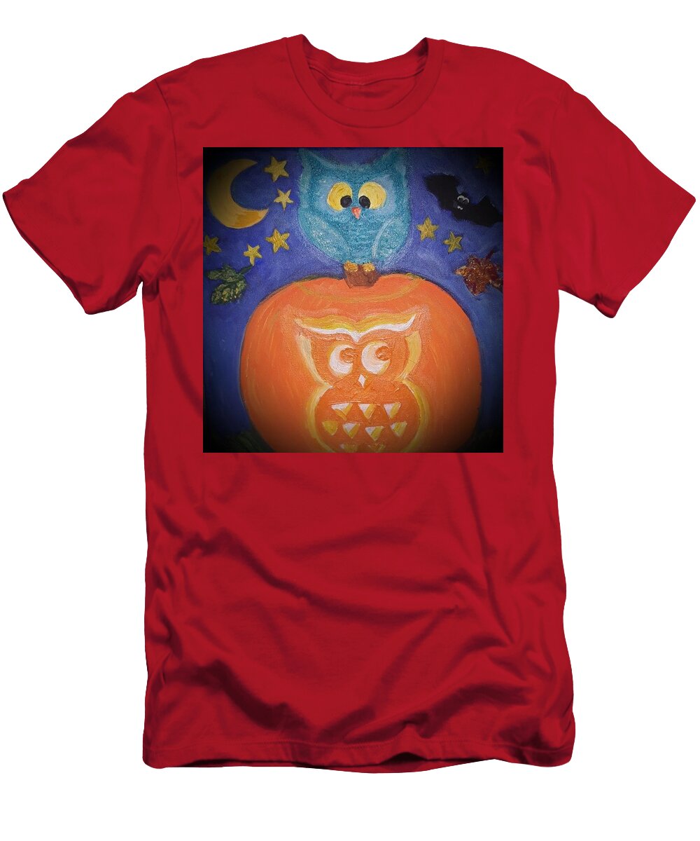 Happy Halloween Happy Owloween Kristi Argyle T-Shirt