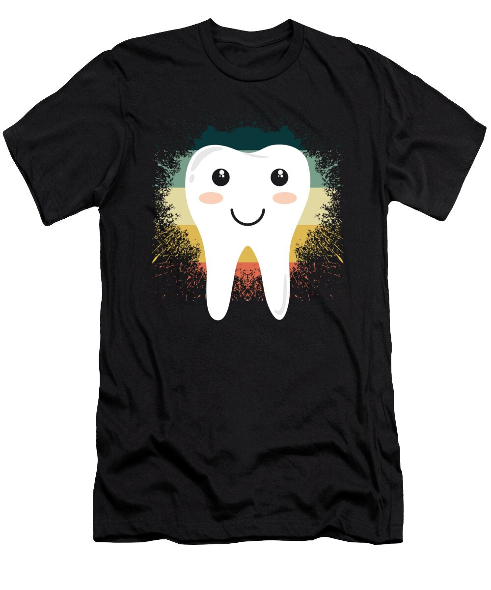 Happy Tooth Funny Dentist Gift Dental Hygienist Gift Kanig Designs T-Shirt