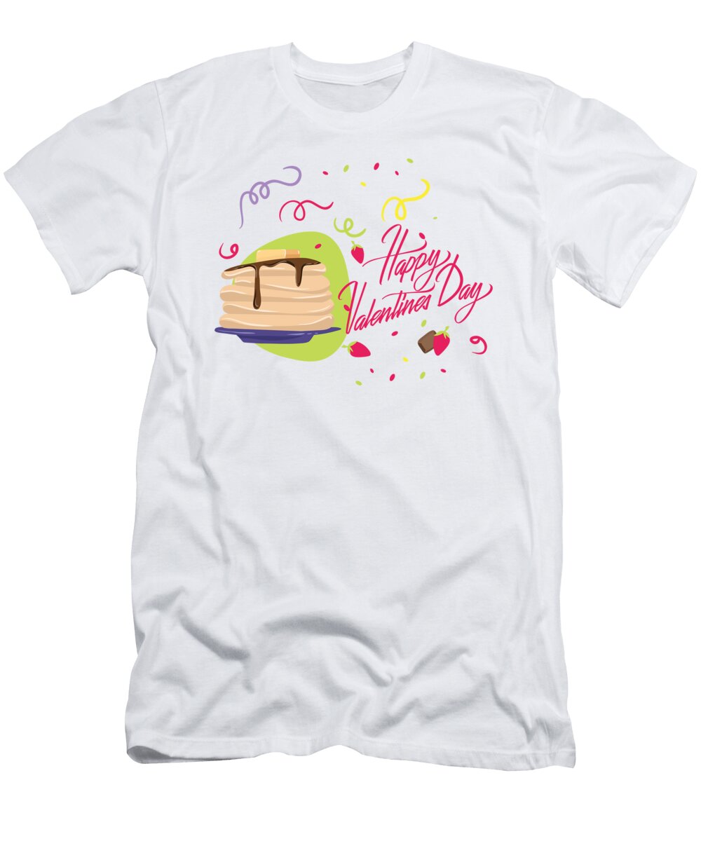 Happy Valentines Day Pancakes Valentine Jacob Zelazny T-Shirt
