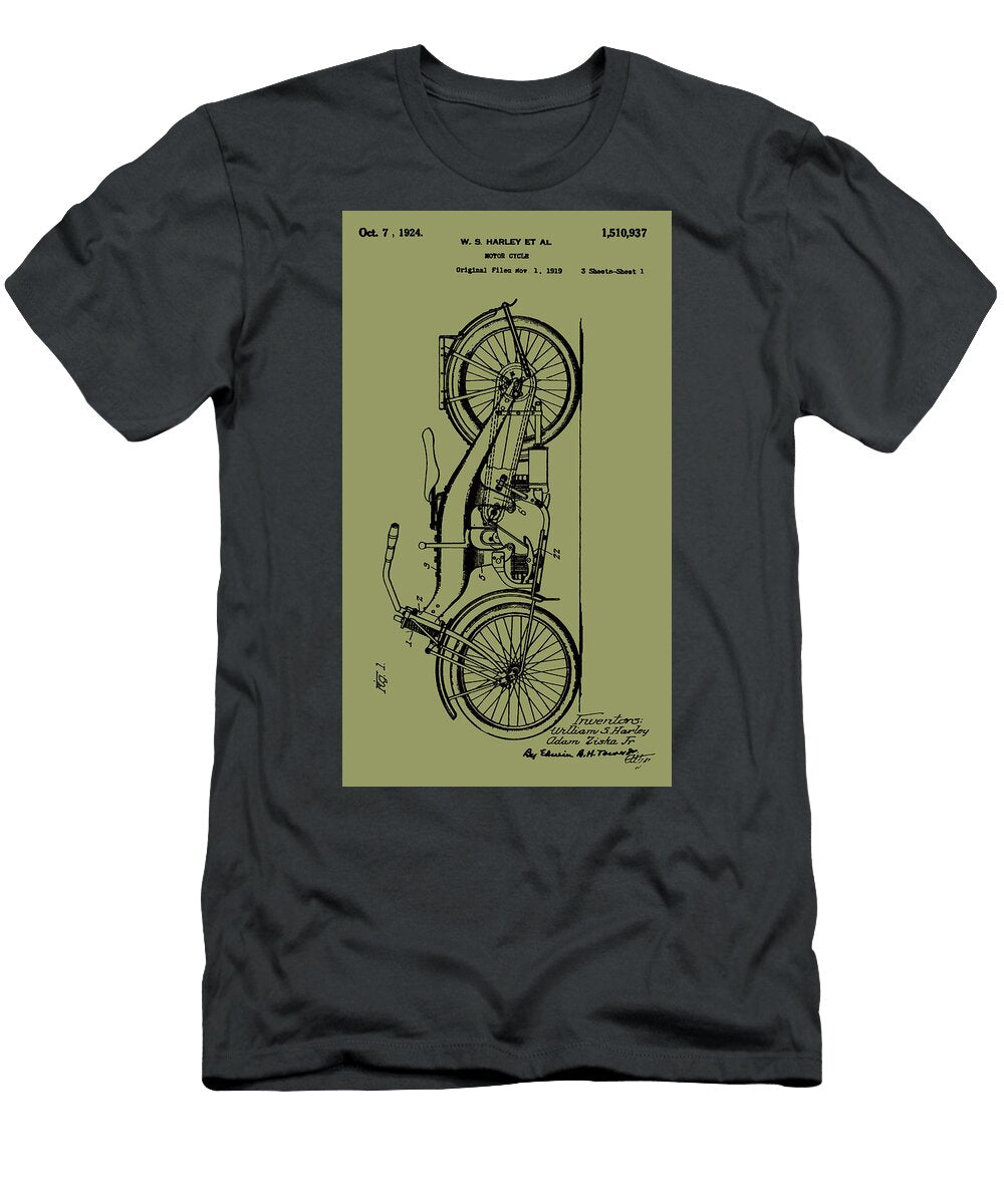 Harley Cycle Patent Olive Howard Roberts T-Shirt