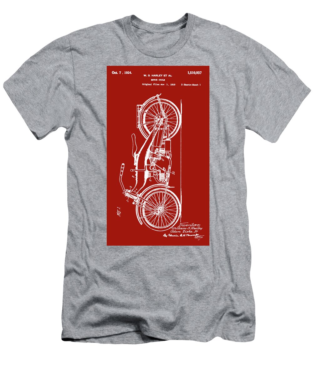 Harley Cycle Patent Red Howard Roberts T-Shirt