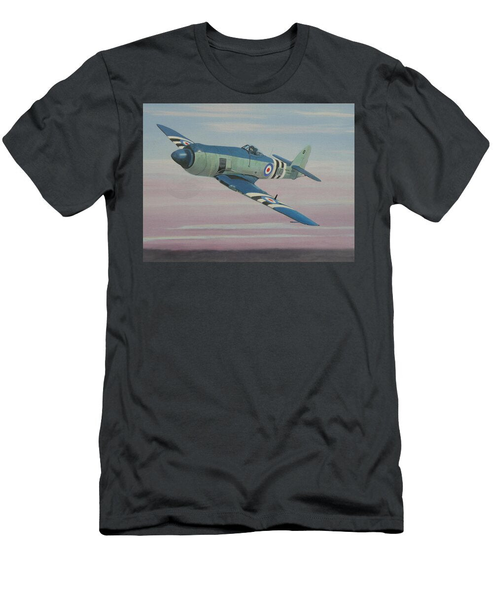 Hawker Sea Fury Fb11 Olive Denyer T-Shirt