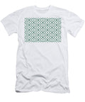 Hazy Blue and White Geometric Shape Pattern Pairs De 2022 Popular Color Aspen Hush De5746 Petite Pattern Minimal Graphic Designs T-Shirt