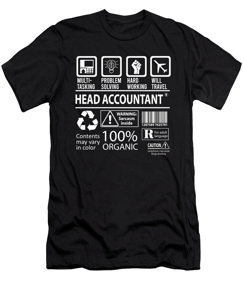 Head Accountant Multitasking Job Title Gift Item Shi Hu Kang T-Shirt