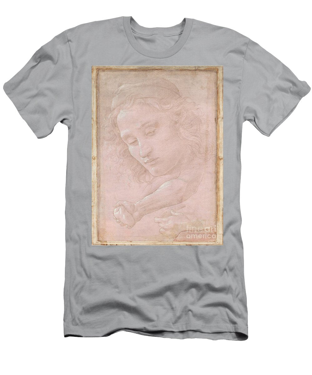 Head of a Youth Wearing a Cap a Right Forearm with the Hand Clutching a Stone and a Left Hand Holding a Drapery Sandro Botticelli T-Shirt