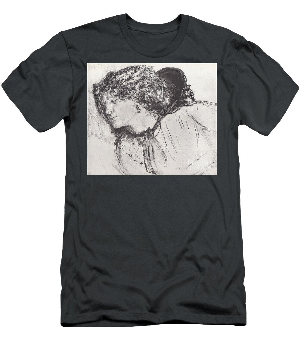 Head Study for Found Fanny Cornforth 1858 By Dante Gabriel Rossetti 1828 1882 Artistic Rifki T-Shirt