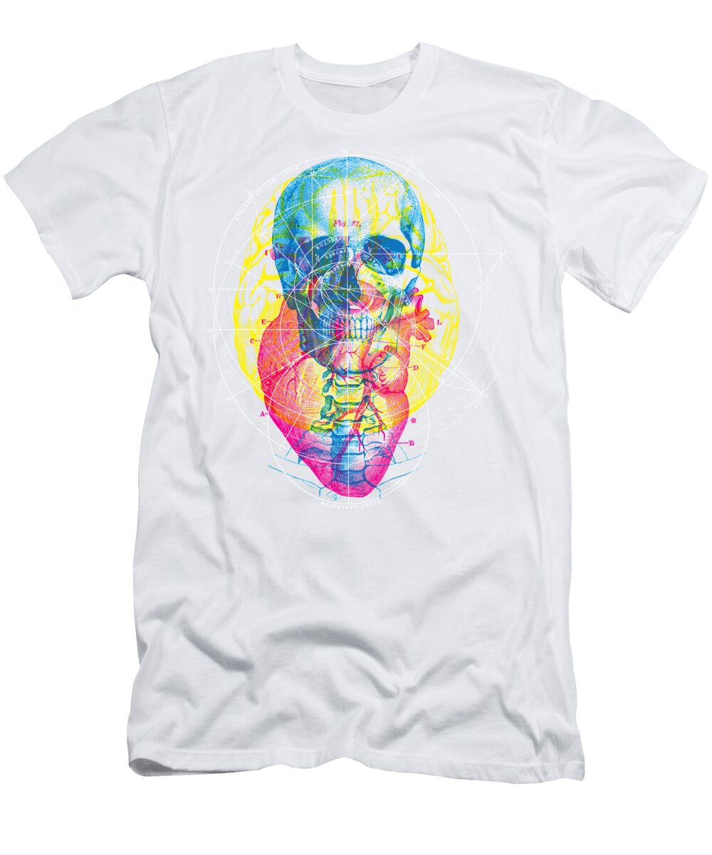 Heart Brain Skull Gary Grayson T-Shirt