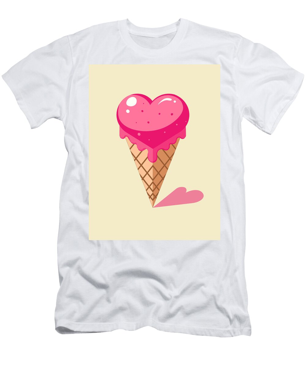 Heart Ice Cream Carlos Rodriguez Aka Cachorro T-Shirt