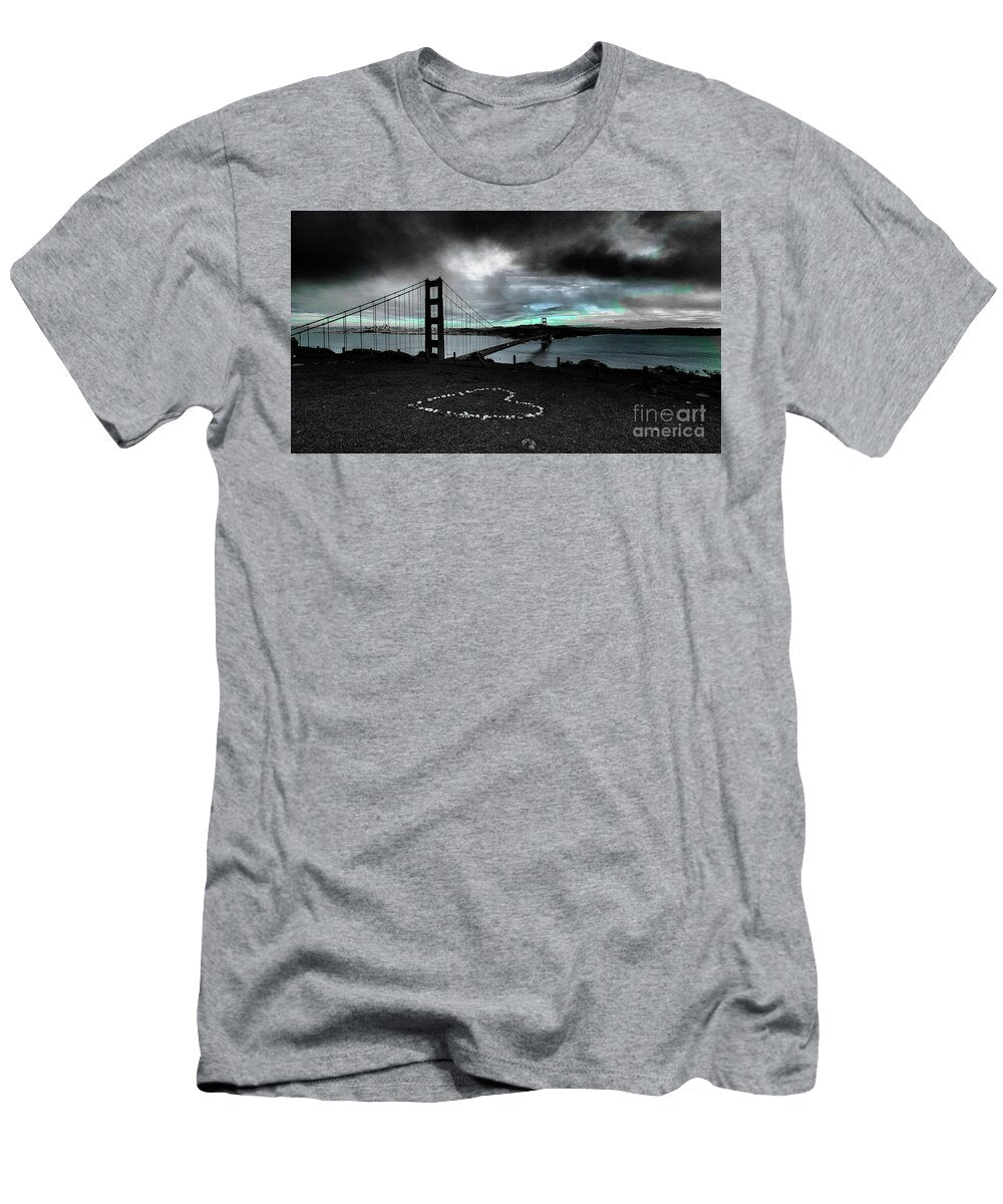 Heart of the Golden Gate Bridge Hollylujah Photography T-Shirt