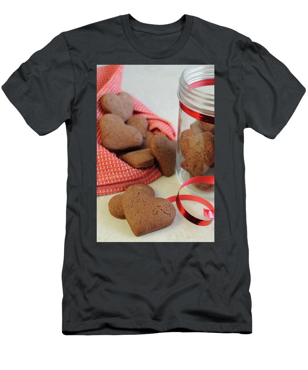 Heart Shaped Chocolate Biscuits for Valentines Day Mario Matassa T-Shirt