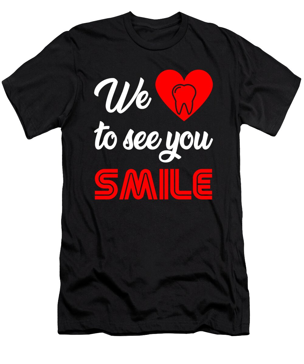 Heart Teeth Tooth Doctor Dentist Dentistry Gift Thomas Larch T-Shirt