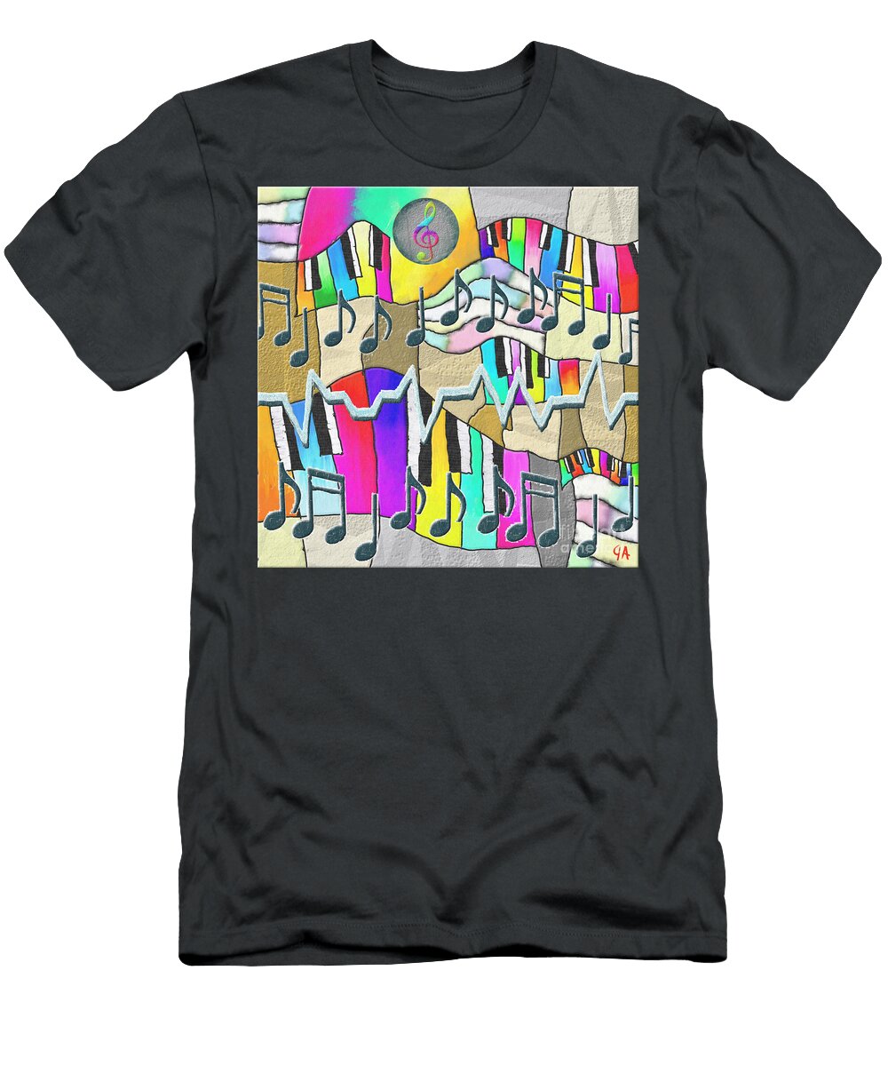Heartbeat Piano Tunes Jeremy Aiyadurai T-Shirt