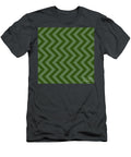 Heavy Chevron Zigzag Pattern in Cactus and Dark Olive Green N1338 Holy Rock Design T-Shirt