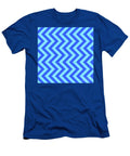 Heavy Chevron Zigzag Pattern in Day Sky and Azul Blue N1564 Holy Rock Design T-Shirt