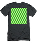 Heavy Chevron Zigzag Pattern in Light Apple and Grass Green N1647 Holy Rock Design T-Shirt