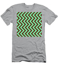 Heavy Chevron Zigzag Pattern in Mint Green and Chocolate Brown N0714 Holy Rock Design T-Shirt