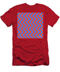 Heavy Chevron Zigzag Pattern in Red Orange and True Blue N0864 Holy Rock Design T-Shirt