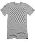 Heavy Chevron Zigzag Pattern in Silver Sand and Granite Gray N0083 Holy Rock Design T-Shirt