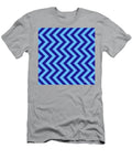 Heavy Chevron Zigzag Pattern in Summer Sky and Ultramarine Blue N0023 Holy Rock Design T-Shirt