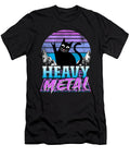Heavy Metal Retro Sunset Cat Synthwave Death Metal Retrowave Lisa Stronzi T-Shirt