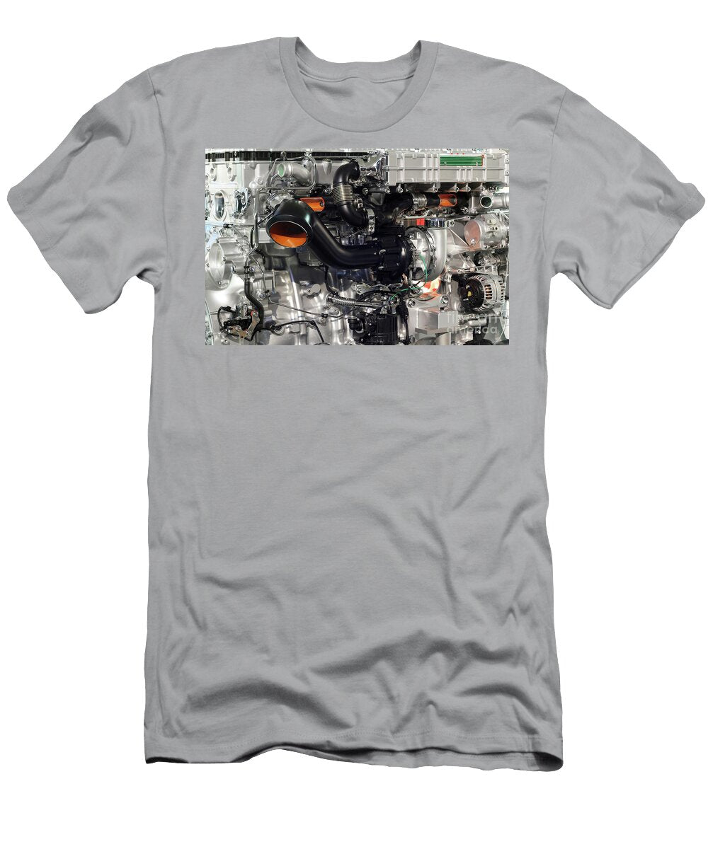Heavy Truck Engine Closeup Transport Goce Risteski T-Shirt