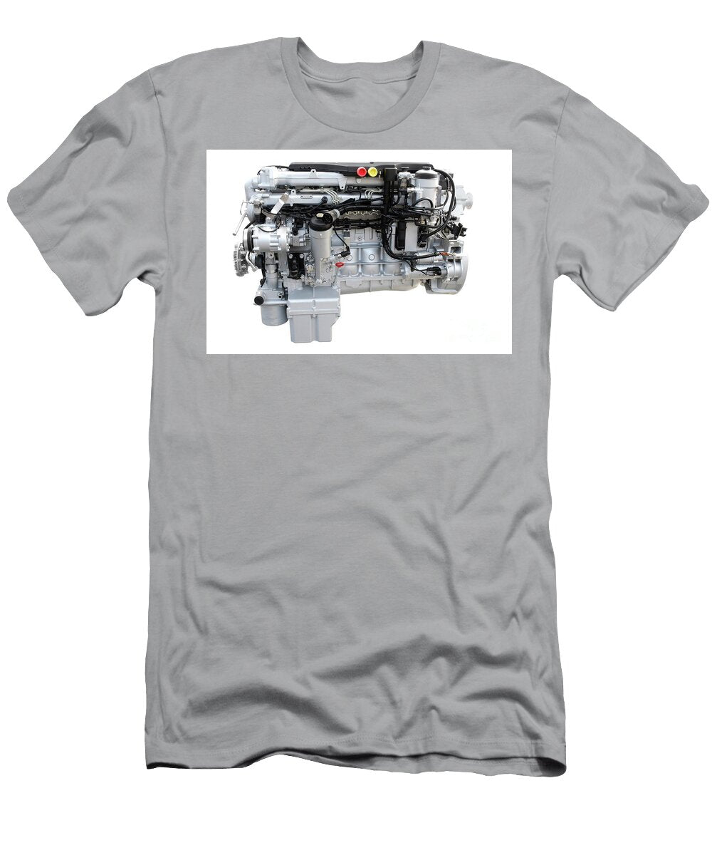 Heavy Truck Engine Isolated on White Goce Risteski T-Shirt